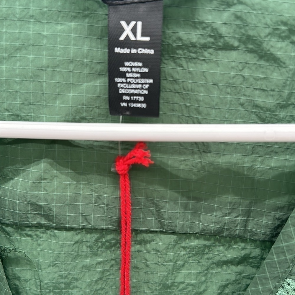 Men's Size X-Large Zipper Vest Houston White USED CLEAN GREEN POCKETS - Picture 2 of 4